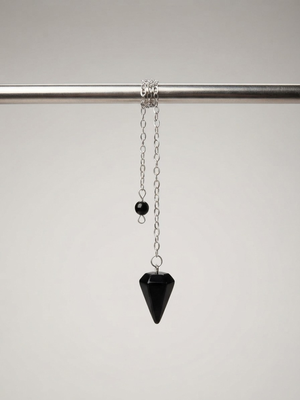NWT Black Obsidian Crystal Pendulum for Divination & Dowsing (0437)